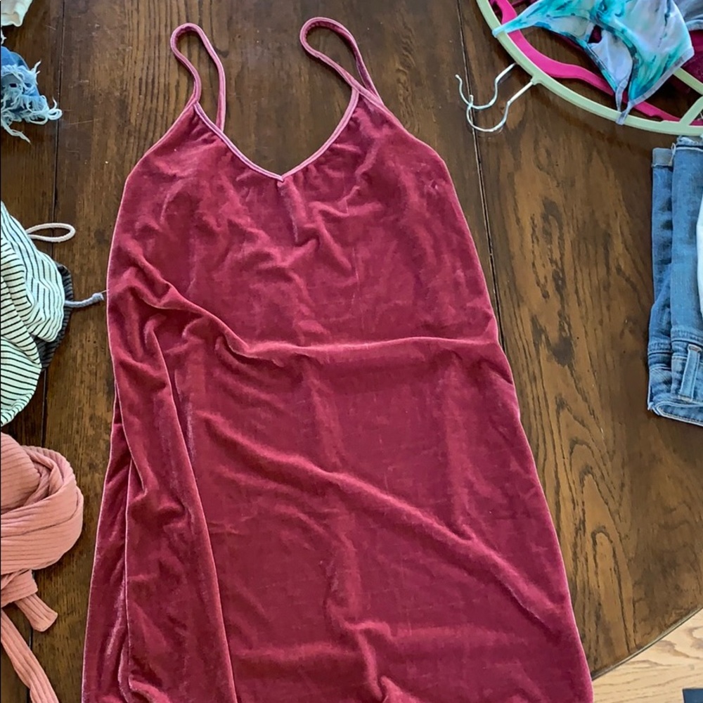 Velvet pink dress